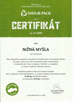 Certifikát Natur-Pack